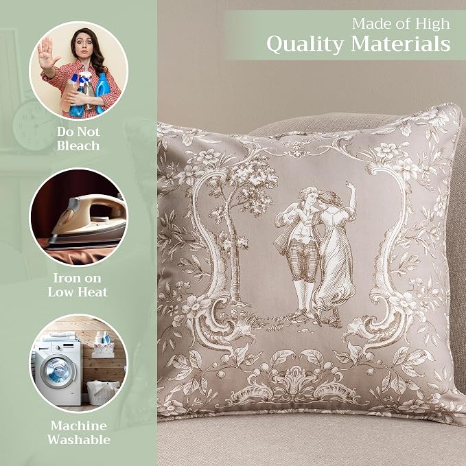 Maison d' Hermine Throw Pillow Covers 100% Cotton (20" x 20" - Pack of 1)