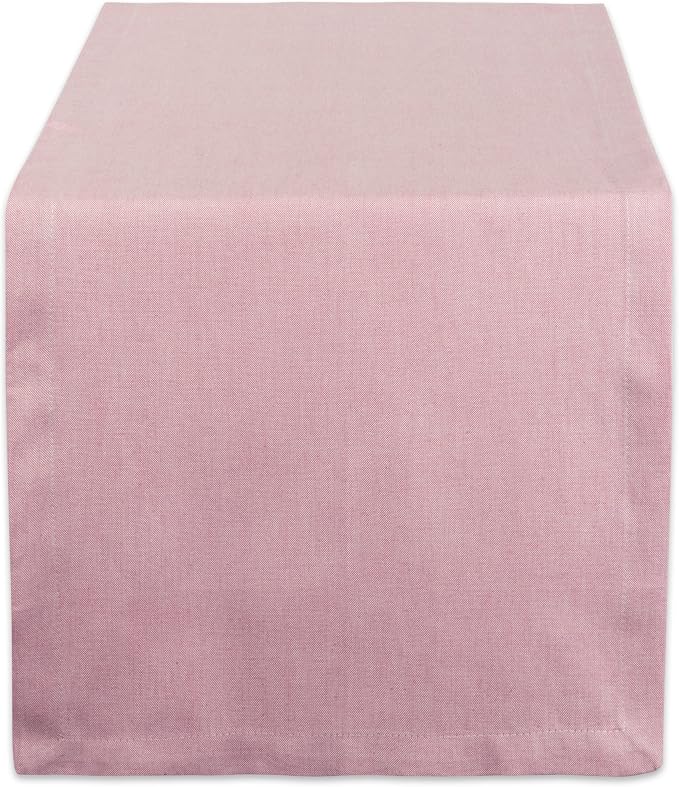 DII Chambray Kitchen, Tabletop Collection, Rose, 14x72 Table Runner