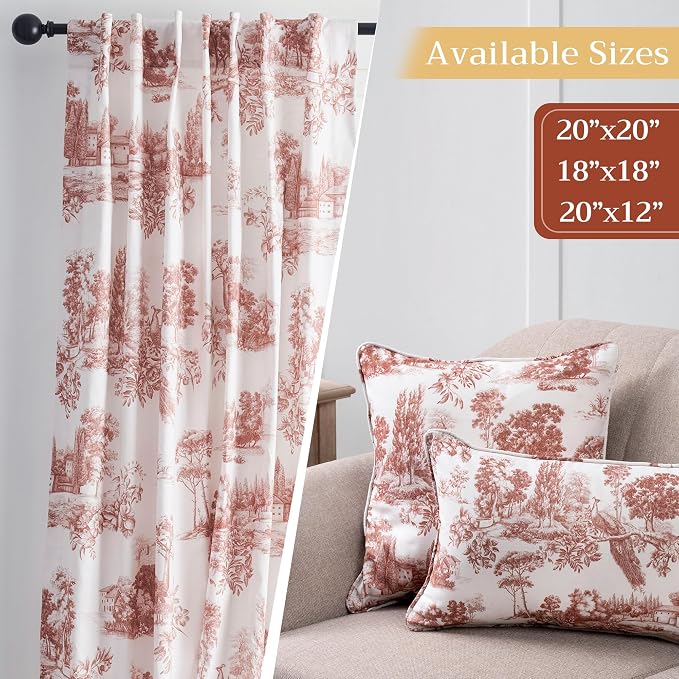 Maison d' Hermine Throw Pillow Covers 100% Cotton (20" x 20" - Pack of 1)