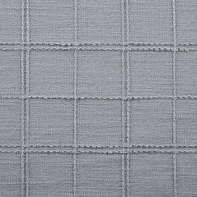 ZeeMart Linen Checked Farmhouse Table Runner, 13x36 Inches Chambray | Raised Grid Design, Rich Woven Texture, Linen Blend Table Runners 36 Inches Long, Machine Washable, Boho Home Kitchen Decor