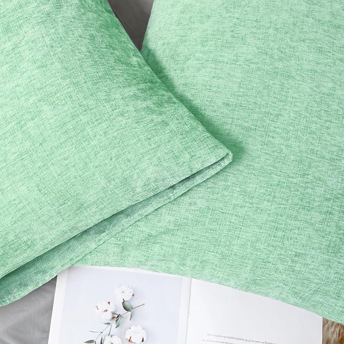 CaliTime Decorative Standard Throw Pillow Covers 26 X 20 Inches Grey Green