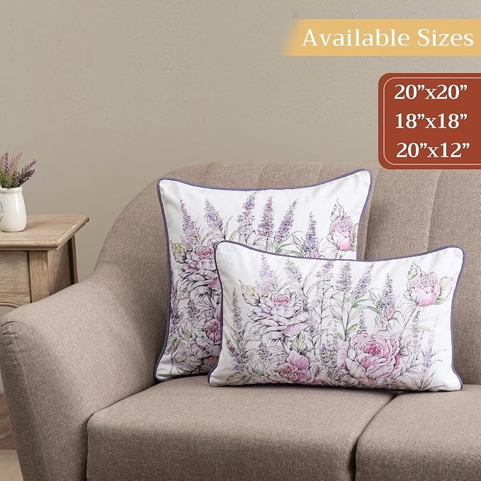 Maison d' Hermine Throw Pillow Covers 100% Cotton (12" x 20" - Pack of 1)