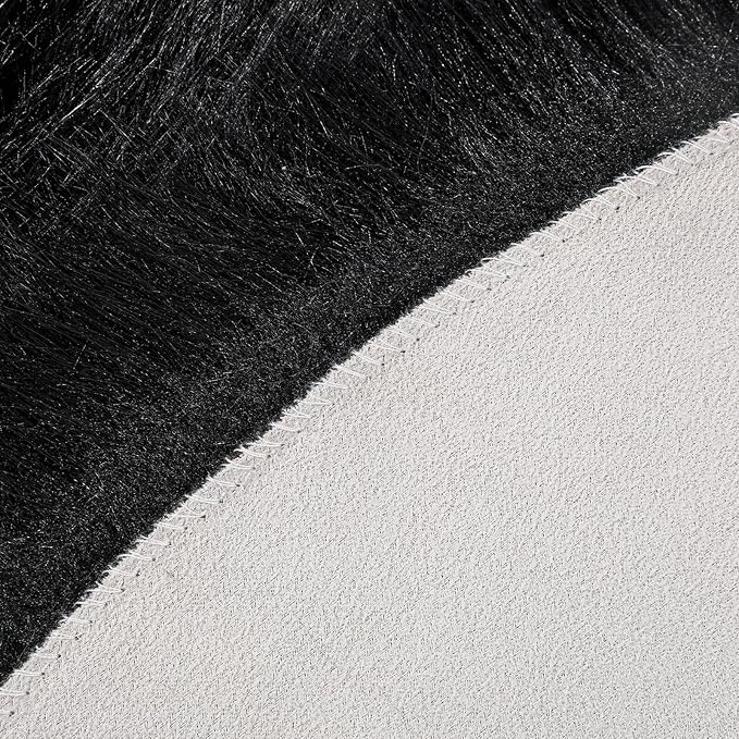 linmopm Faux Fur Rug Sheepskin Shag Fluffy Fuzzy Black 2x6 ft Runner Rugs for Bedroom Bedside Bed Floor Living Room Plush High-Density Cushion Carpet Super Sofa Cover | Shag Fluffy Fuzzy, High-Density Cushion, For Bedroom Bedside Living Room, Plush Carpet