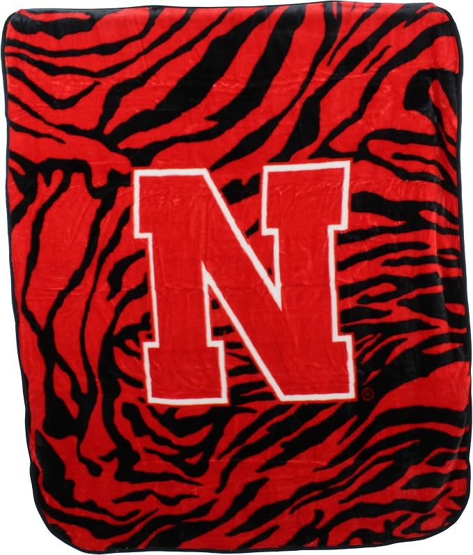 College Covers Nebraska Cornhuskers Raschel Throw Blanket, 60 in by 50 in
