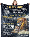 Gifts for Son, Son Gifts from Dad, Son Birthday Fathers Day Graduation Valentines, Soft Throw Blanket 50"x40"