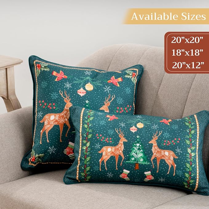 Maison d' Hermine Throw Pillow Covers 100% Cotton (20" x 20" - Pack of 1)