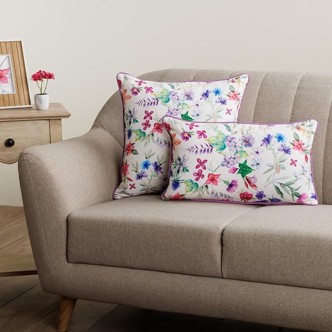 Maison d' Hermine Throw Pillow Covers 100% Cotton (12" x 20" - Pack of 1)