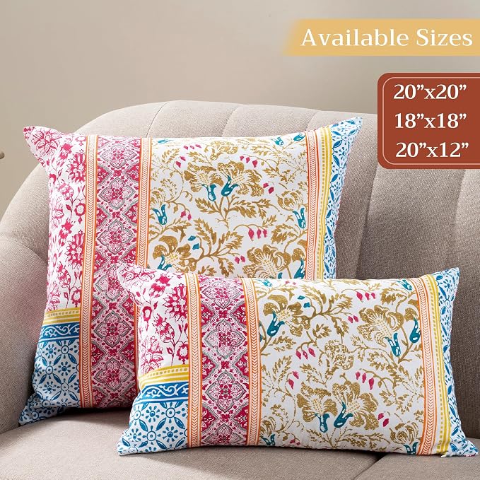 Maison d' Hermine Throw Pillow Covers 100% Cotton (18" x 18" - Pack of 1)