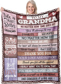 Grandma Gifts, Best Grandma Birthday Gifts, Great Gift for Grandmas from Granddaughter, Happy Mothers Day for Grandmas Throw Blanket 80"x60"