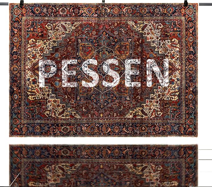 Red 8x10 Washable Rug for Living Room, Non Slip Area Rug for Bedroom | Soft faux wool, machine washable & stain resistant. Non-slip rubber backing, low pile. For living room, bedroom, office.