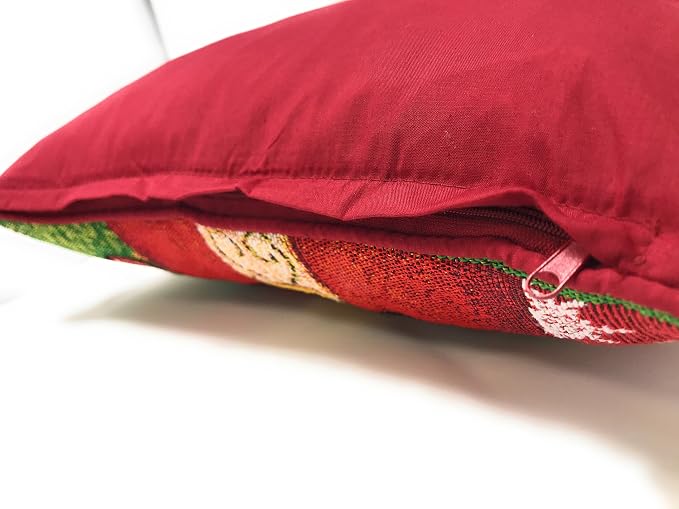 Tache Christmas Red Santa Throw Pillow Cover 1 Piece 16" X 16" Festive Tapestry Cute Santa Claus is Coming to Town Cushion Throw Pillow Cover