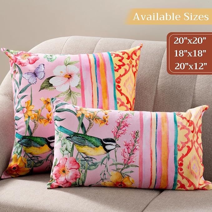 Maison d' Hermine Throw Pillow Covers 100% Cotton (12" x 20" - Pack of 1)