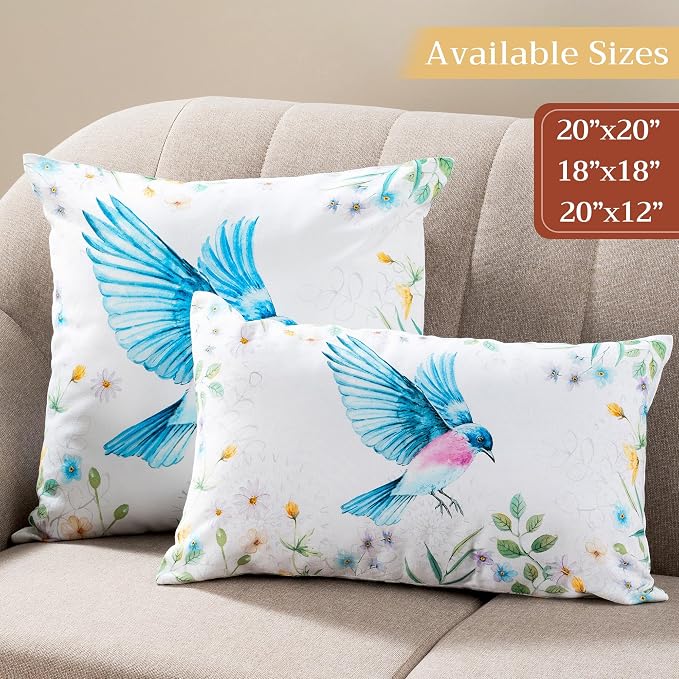 Maison d' Hermine Throw Pillow Covers 100% Cotton (18" x 18" - Pack of 1)
