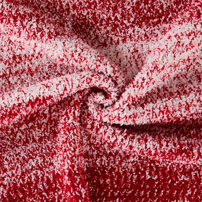 Soft Striped Throw Blanket for Couch, Cozy Warm Knitted Blankets | Lightweight Fuzzy Travel Warm Decor for Women, Mom, Girls, Sofa, Chair, 50x60in, Red Gradient