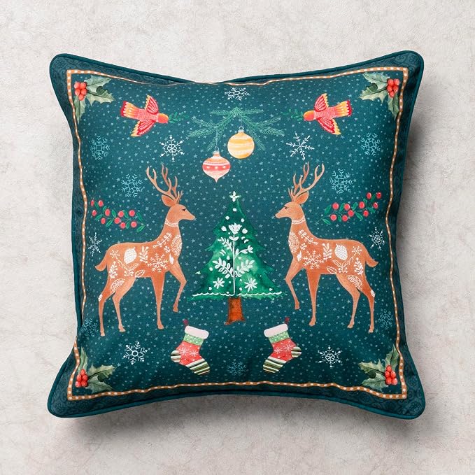 Maison d' Hermine Throw Pillow Covers 100% Cotton (18" x 18" - Pack of 1)