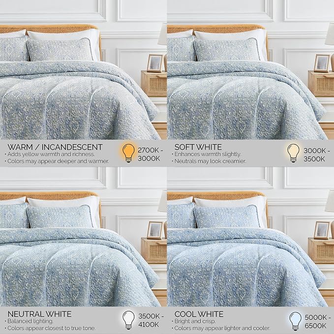 Southshore Fine Living, Inc. Farmhouse Quilts Queen Size, Quilt Bedding Set, Lightweight Coverlet Bedspread Full Size, 3-Piece Boho Quilt Set with Two Matching Pillow Shams, Full/Queen, Blue Paisley