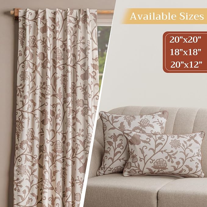 Maison d' Hermine Throw Pillow Covers 100% Cotton (18" x 18" - Pack of 1)