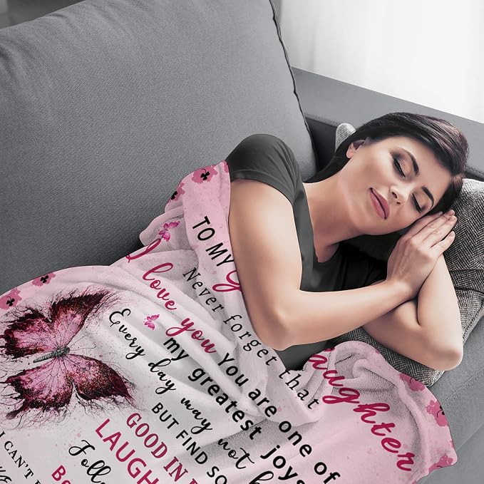 Granddaughters Gifts for Christmas, Granddaughter Gifts from Grandma, Grand Daughter Gift for Birthday, Graduation, Granddaughter Blanket, 80"x60"