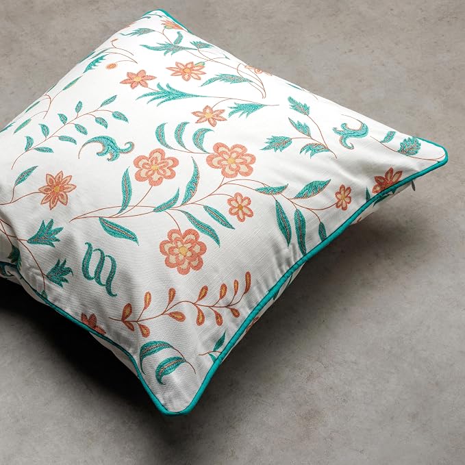 Maison d' Hermine Throw Pillow Covers 100% Cotton (18" x 18" - Pack of 1)