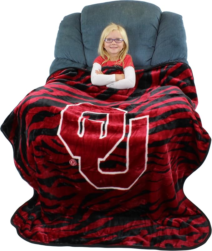 College Covers Oklahoma Sooners Raschel Throw Blanket, 60 in by 50 in