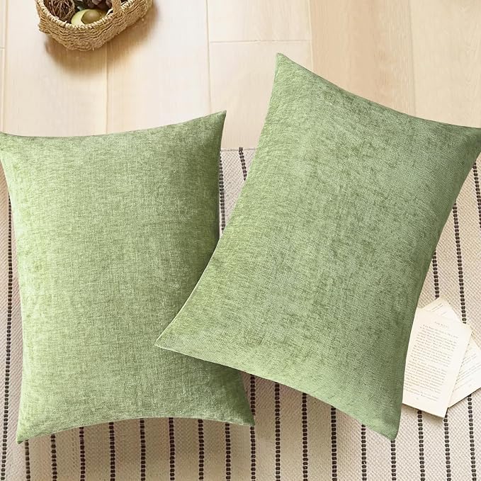CaliTime Decorative Standard Throw Pillow Covers 26 X 20 Inches Sage Green