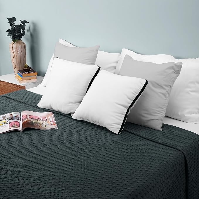 Utopia Bedding Throw Pillow Insert 12 x 12 Inches (White), Set of 2 Gusseted Decorative Bed and Couch Pillows, Cushion Sham Stuffer for Sofa