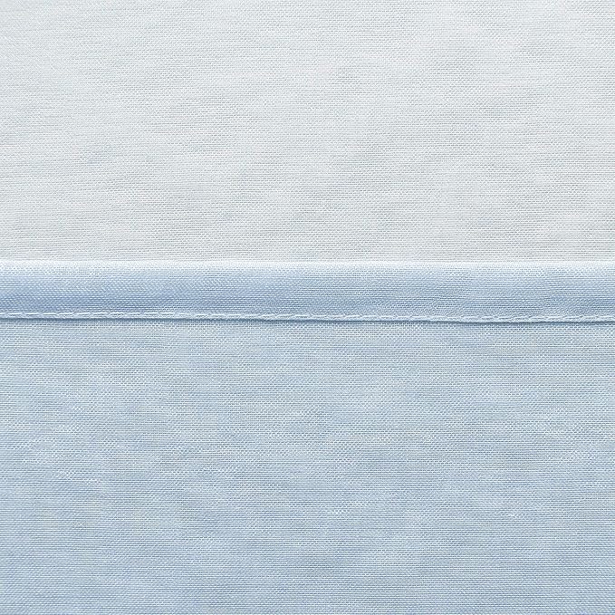 DWCN Sky Blue Faux Linen Sheer Curtains - Grommet Voile Window Curtain Drapes for Bedroom Living Room 52 x 72 inches Long, Set of 2