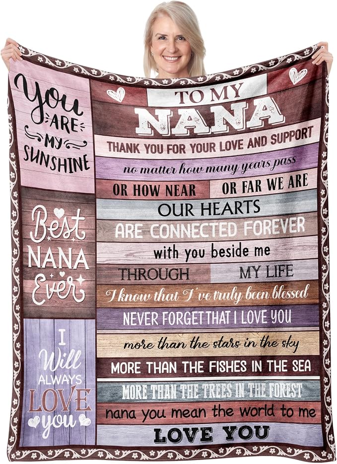 Nana Gifts, Nana Birthday Gifts, Gifts for Nana Blanket 50"x60", Best Nana Ever Gifts, Nana Gift from Grandkids, Nana Gfit for Grandma, Nana Gift for Christmas Mothers Day
