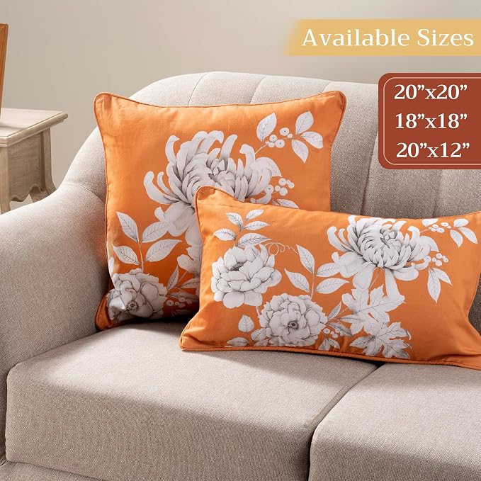 Maison d' Hermine Throw Pillow Covers 100% Cotton (12" x 20" - Pack of 1)