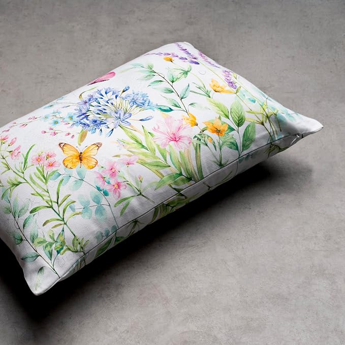 Maison d' Hermine Throw Pillow Covers 100% Cotton (12" x 20" - Pack of 1)
