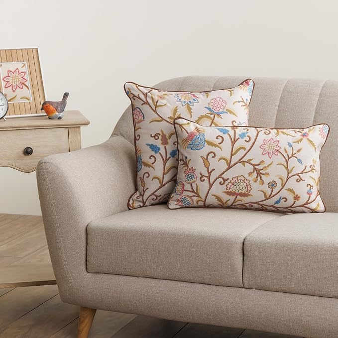 Maison d' Hermine Throw Pillow Covers 100% Cotton (12" x 20" - Pack of 1)