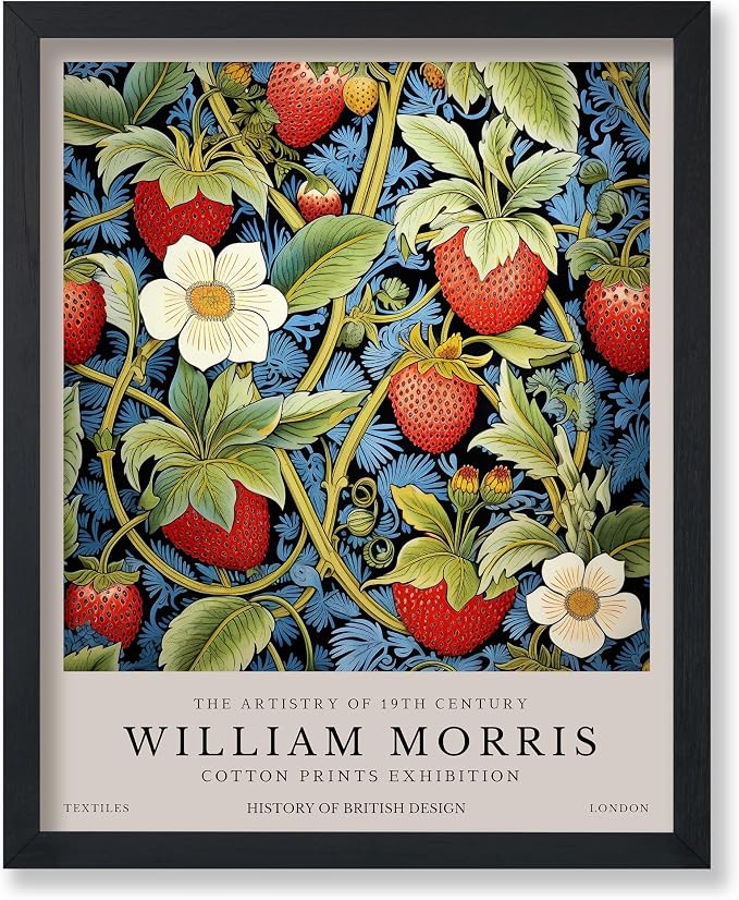 Poster Master Owl Print - William Morris Poster - Flower & Animal Illustration - Botanical Exhibition Wall Design - Floral Bird Artwork - Aesthetic Office or Bedroom Decor - 18x24 UNFRAMED Wall Art