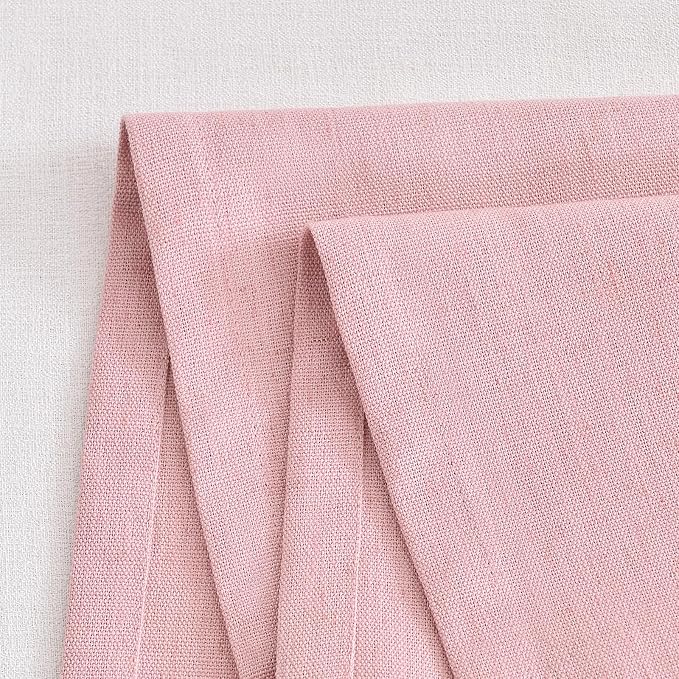 Wracra Linen Table Runner, Burlap Pink Table Runners 108 Inches Long | Rich Woven Linen Blend Fabric, Machine Washable, Rustic Farmhouse Handcrafted Table Runner for Dresser Dining Table Decor