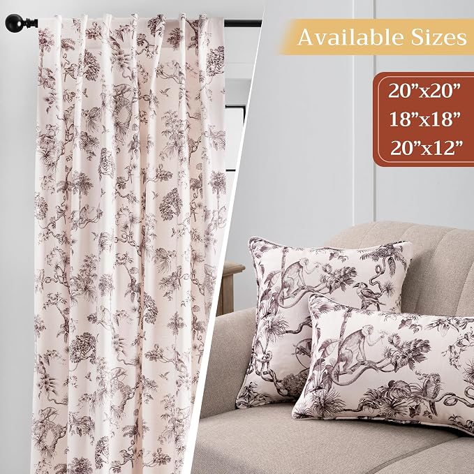 Maison d' Hermine Throw Pillow Covers 100% Cotton (20" x 20" - Pack of 1)