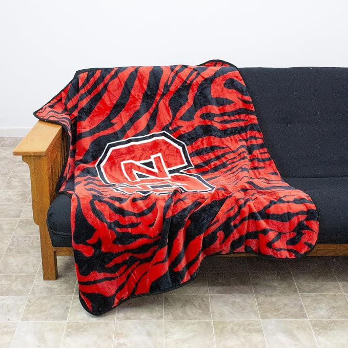 College Covers NC State Wolfpack Raschel Throw Blanket, 60 in by 50 in