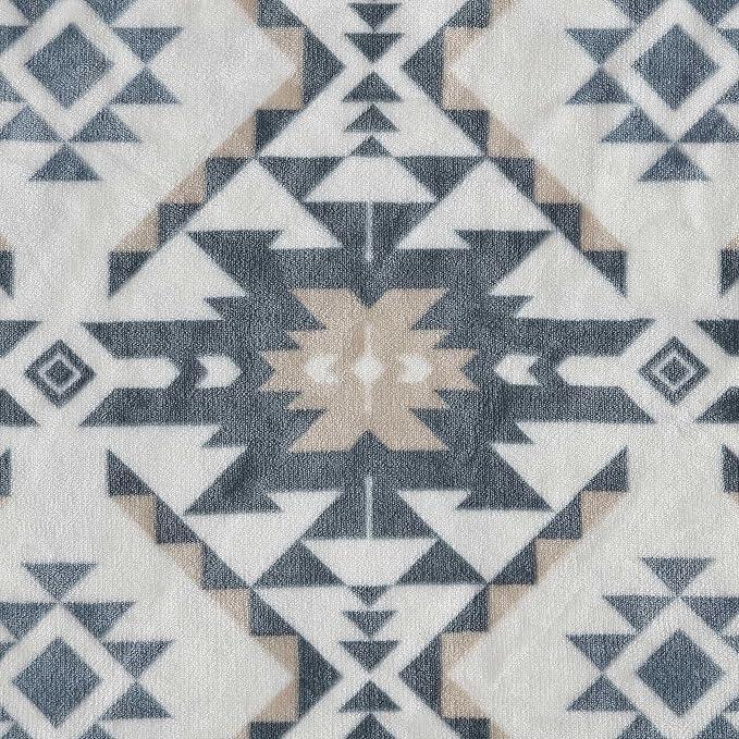 Wrangler - Blanket, Soft & Reversible Flannel Bedding, Yellowstone Inspired Throw Blanket for Couch or Bed (Dakota Grey, 60" x 70")