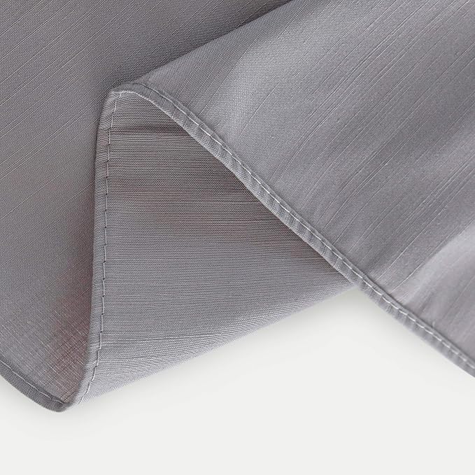 Wrap Around Queen Size Bed Skirt Split Corner 12" Drop-Elastic Dust Ruffle | Silver Grey Adjustable Pleated Bedskirt-Easy Fit Wrinkle Resistant Washable Bed Skirting-Master Guest Bedroom Rental Hotels