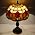 WERFACTORY Tiffany Table Lamp Stained Glass Style Tulip Flower Bedside Reading Desk Light 12X12X18 Inches Decor Bedroom Living Room Home Office S030 Series