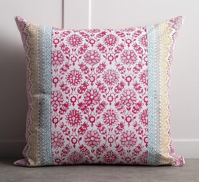 Maison d' Hermine Throw Pillow Covers 100% Cotton (20" x 20" - Pack of 1)