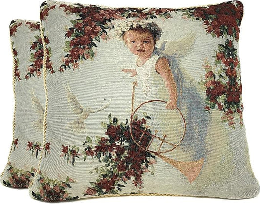 Tache 2 Piece 18 X 18 Inch Cupid's Horn Throw Pillow Cushion Cover