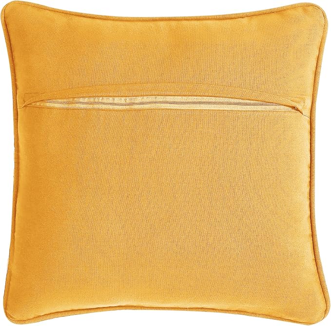 Boho Living 18x18 Mustard Yellow Throw Pillow Covers with Pillow Insert Included, Pack of 1