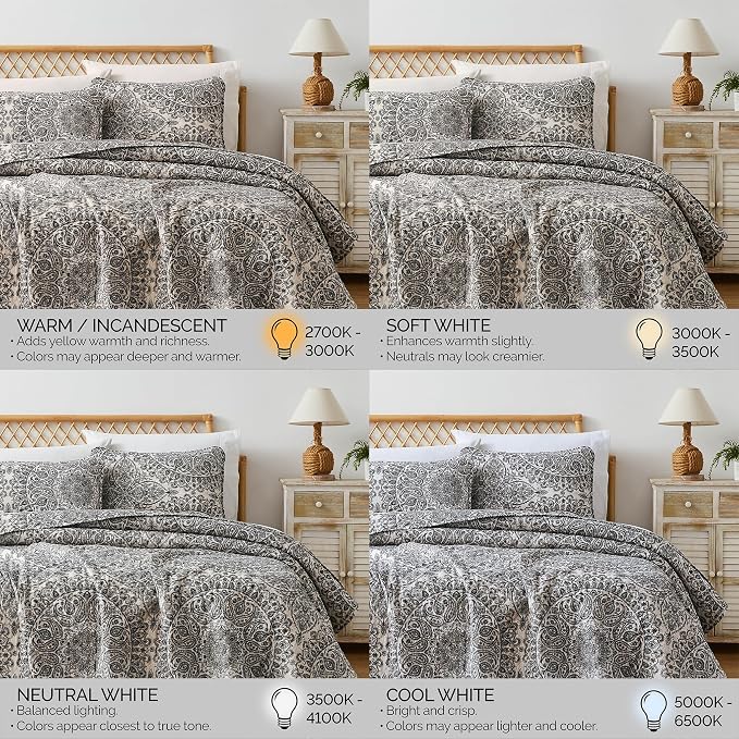 Southshore Fine Living, Inc. Ashanti Collection Oversized King Quilt Bedding Set, Soft Fabric, Lightweight Bedspread 3-Piece, Two Matching Shams (108 in Wide x 98 in Long), King/California Size, Grey