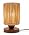 Small Rattan Table Lamp for Bedroom, Boho Bedside Lamp with Warm LED Bulb, Handwoven Wicker Nightstand Lamp for Nursery, Entryway & Dorm, Mini Ambient Night Light with Wood Base (8.6" Tall)