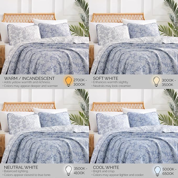 Southshore Fine Living, Inc. Paisley Quilt Queen Size Bedding Set, Full Size Quilted Coverlet, Boho Bedspreads Queen Size Set with Two Matching Pillow Shams, Full/Queen, Reversible Blue