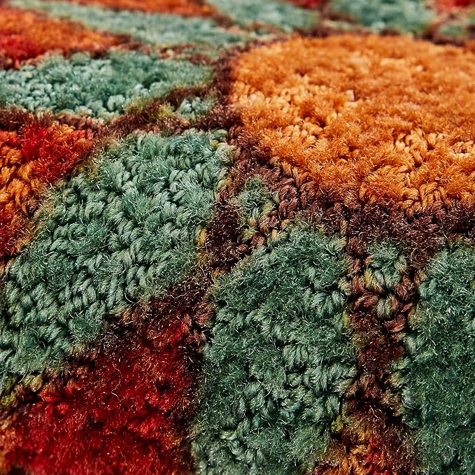 Mohawk Home Caravan Ornamental Floral Medallion 5' x 8' Area Rug - Orange - Perfect for Living Room, Dining Room, Office