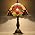 WERFACTORY Tiffany Table Lamp Orange Stained Glass Desk Bedside Light