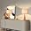 Ziqqeelam 24.4'' Orange Mid Century Modern Table Lamps Set of 2 for Living Room Bedroom Bedside Nightstand, Contemporary Table Lamp for Bedside, End Table Side Table Lamp (Bulbs Not Includes)