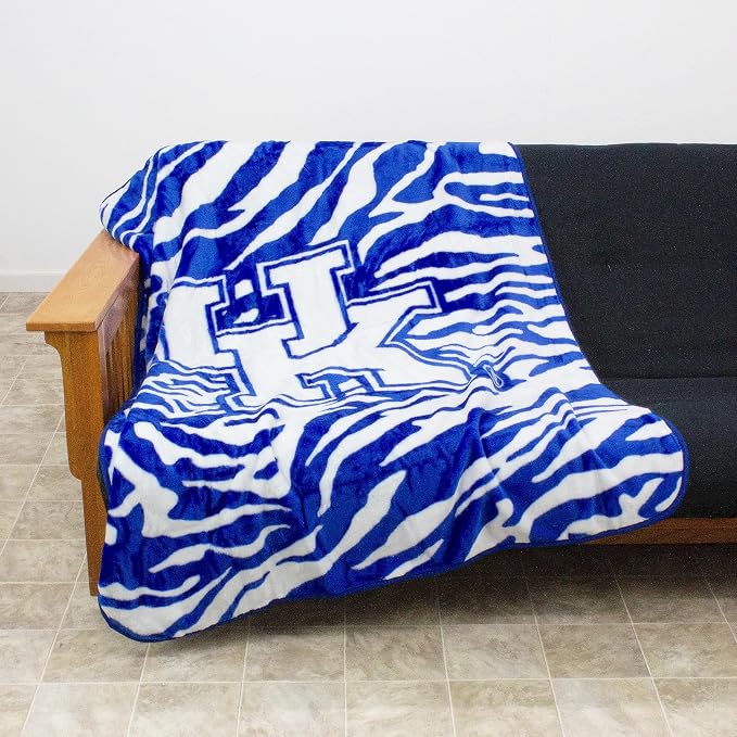 College Covers Everything Comfy Kentucky Wildcats Soft Raschel Throw Blanket, 60 in by 50 in