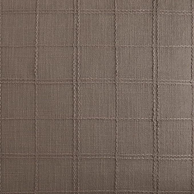 ZeeMart Linen Checked Farmhouse Table Runner, 13x90 Inches Cocoa Brown | Raised Grid Design, Rich Woven Texture, Linen Blend Table Runners 90 Inches Long, Machine Washable, Boho Home Kitchen Decor